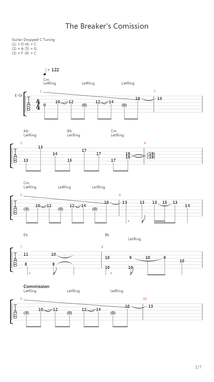 The Breakers Commission吉他谱