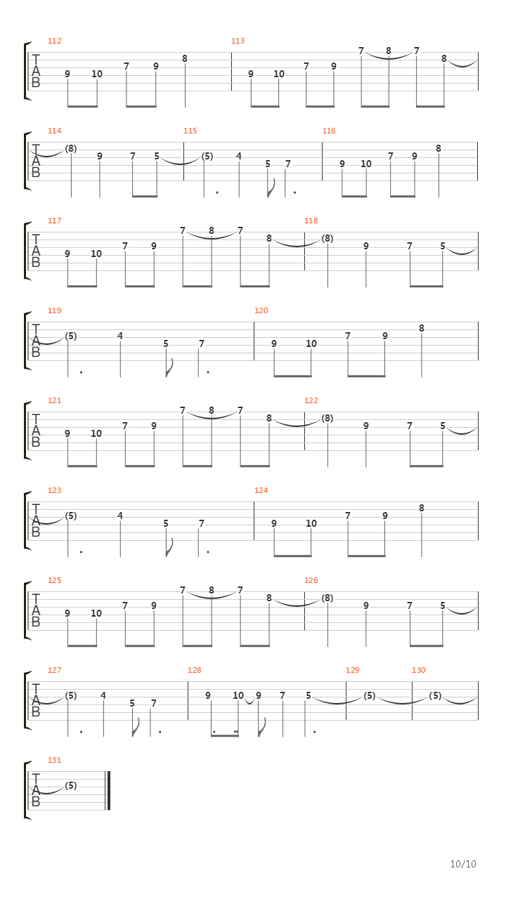 White Flag吉他谱