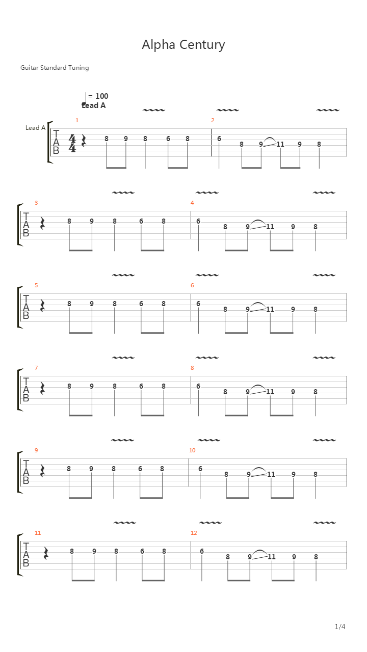 Alpha Century吉他谱
