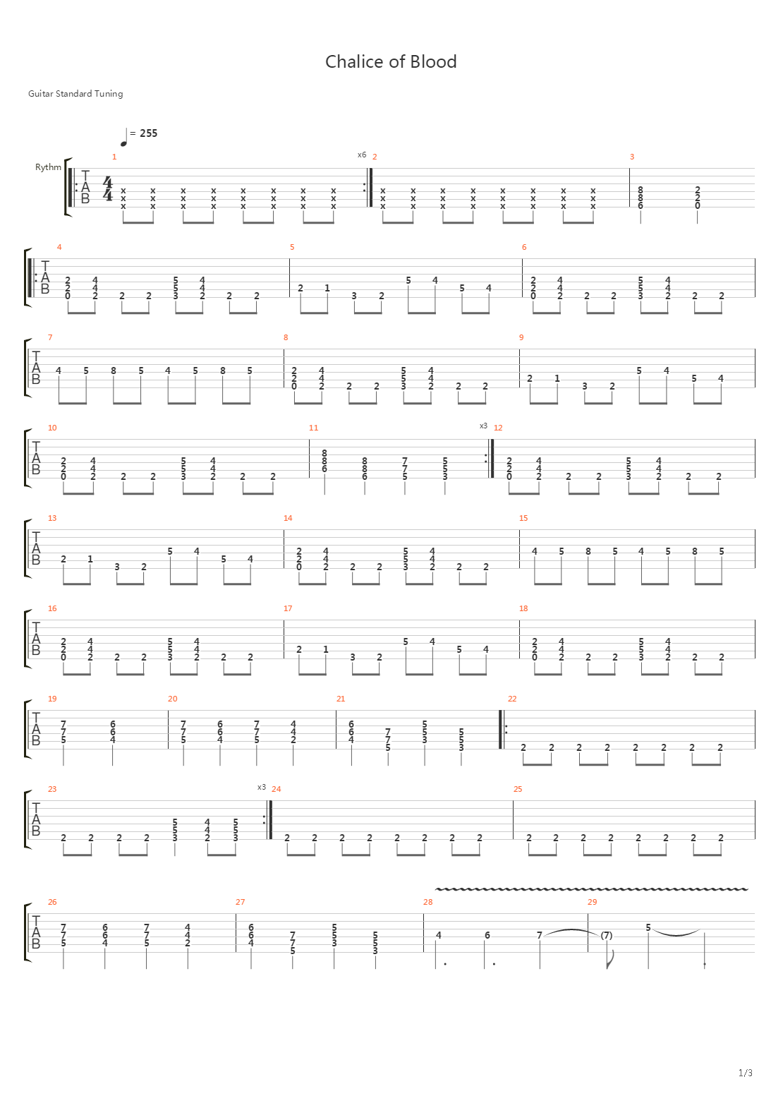 Chalice Of Blood吉他谱