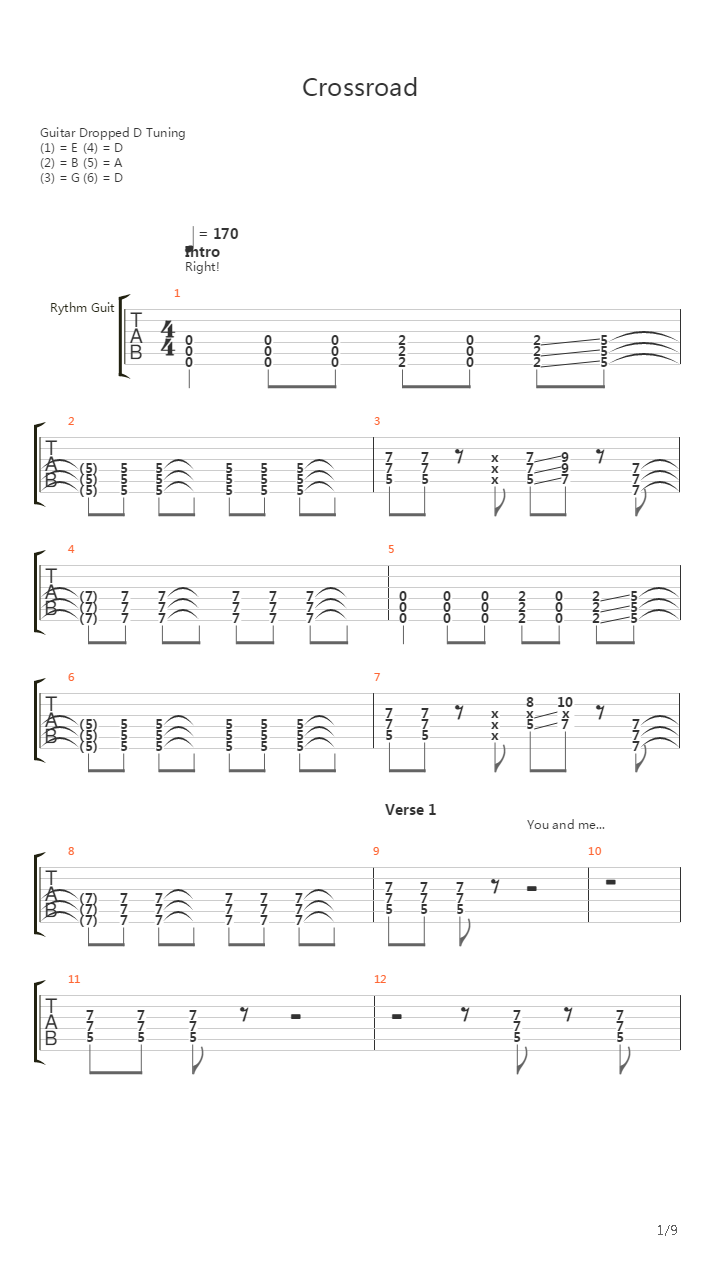 Crossroad I Guess You Can Say Things Are Getting Pretty Serious吉他谱