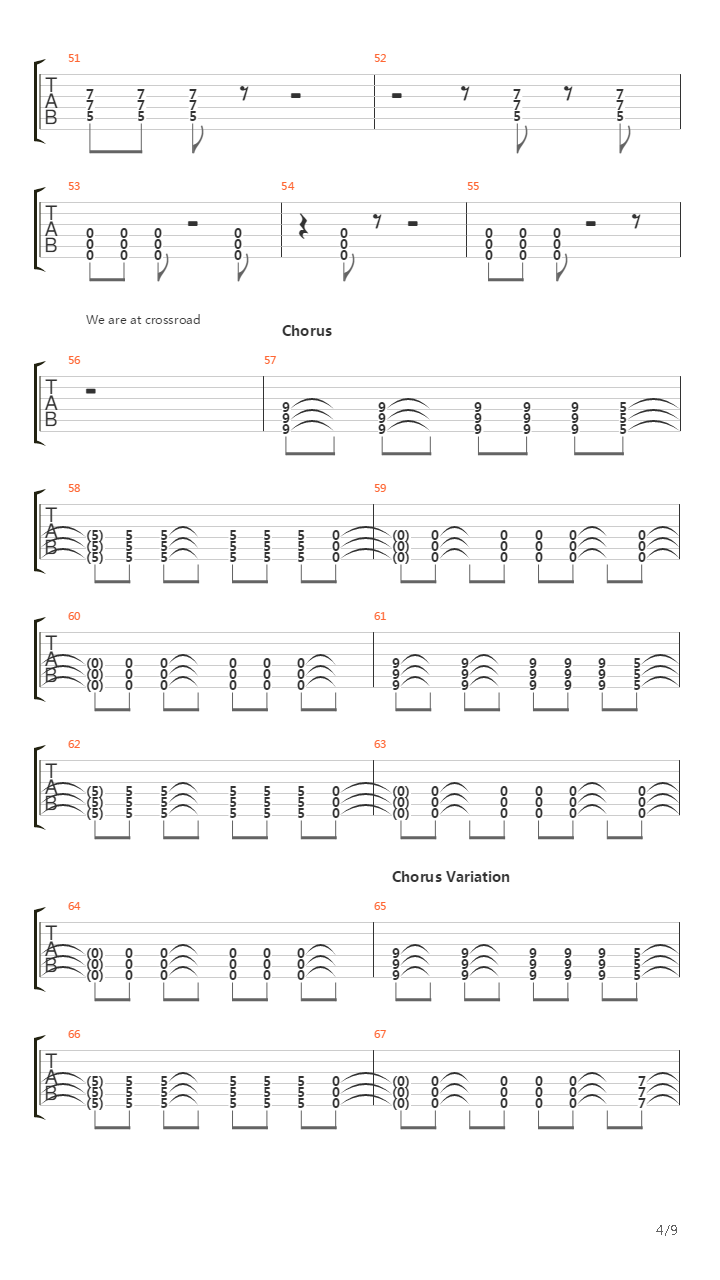 Crossroad I Guess You Can Say Things Are Getting Pretty Serious吉他谱