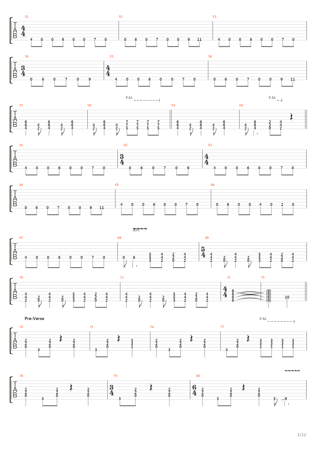 Racing The Hours吉他谱