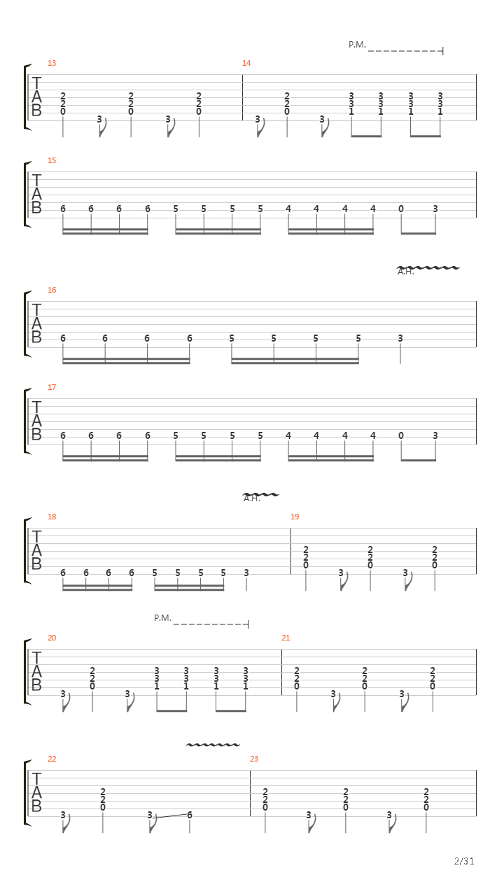 Racing The Hours吉他谱