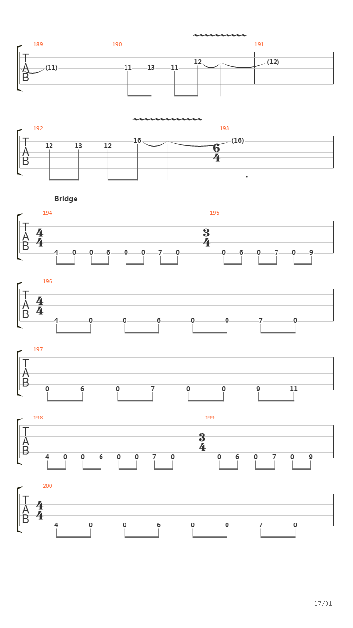 Racing The Hours吉他谱