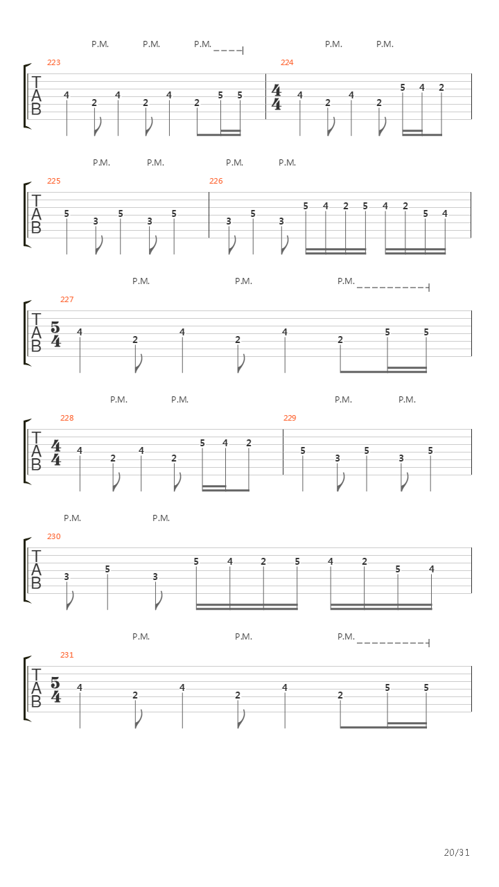 Racing The Hours吉他谱