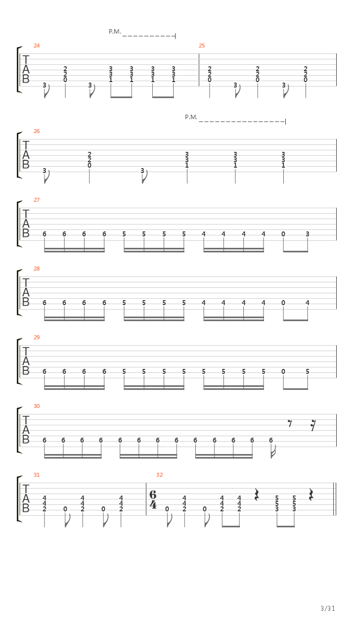 Racing The Hours吉他谱