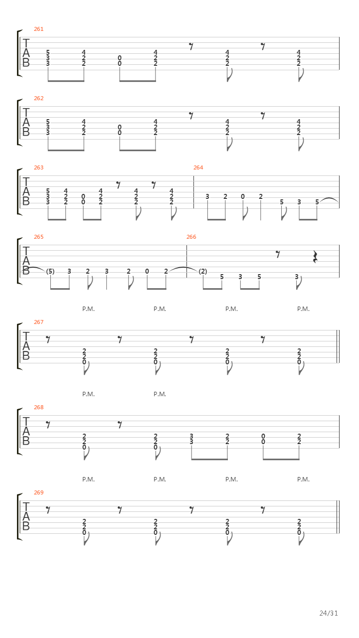 Racing The Hours吉他谱