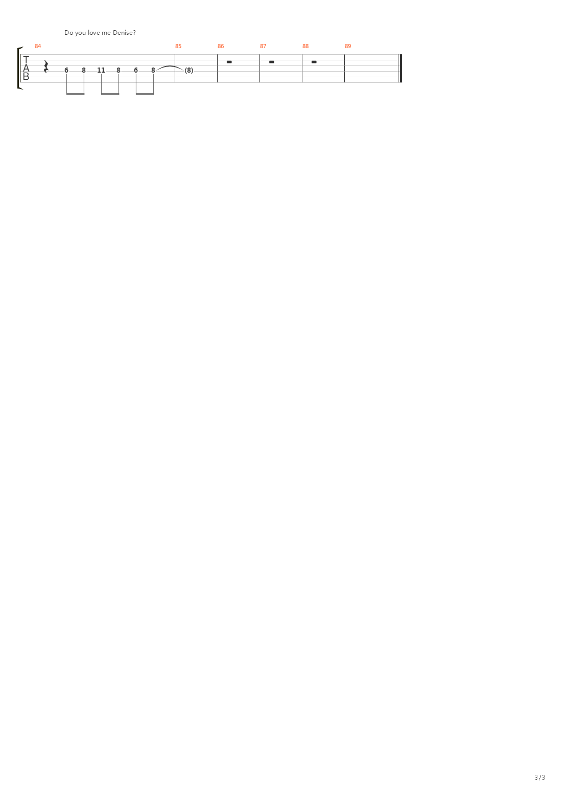 Denise吉他谱