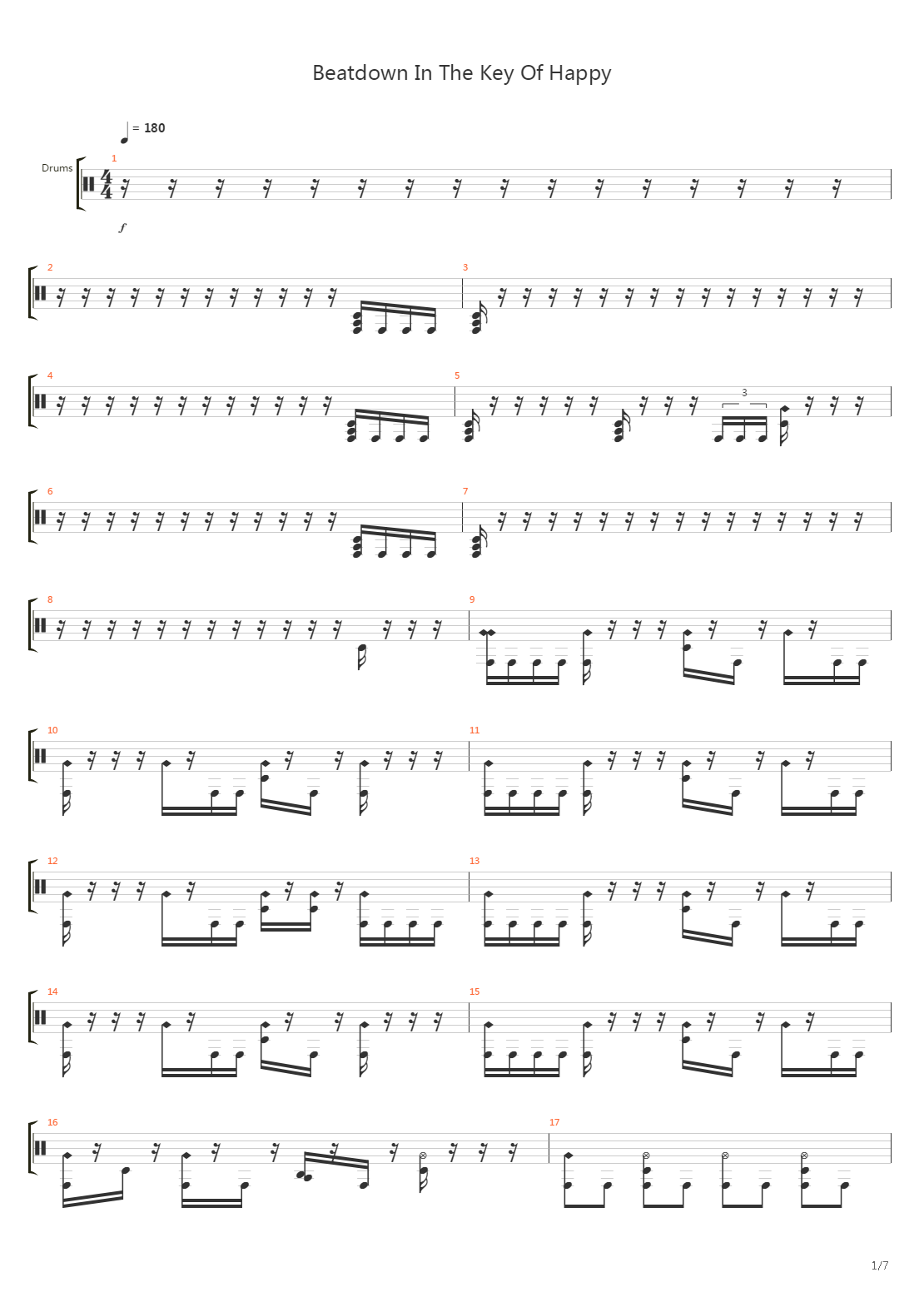 Beatdown In The Key Of Happy吉他谱