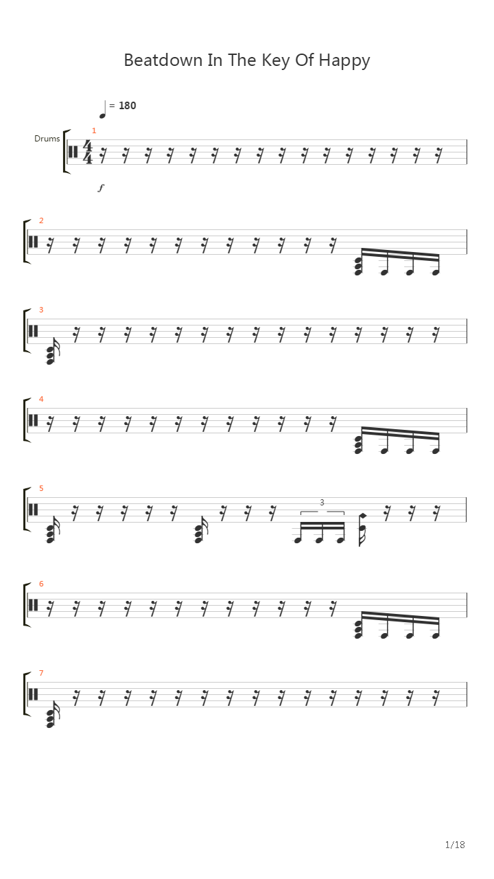 Beatdown In The Key Of Happy吉他谱