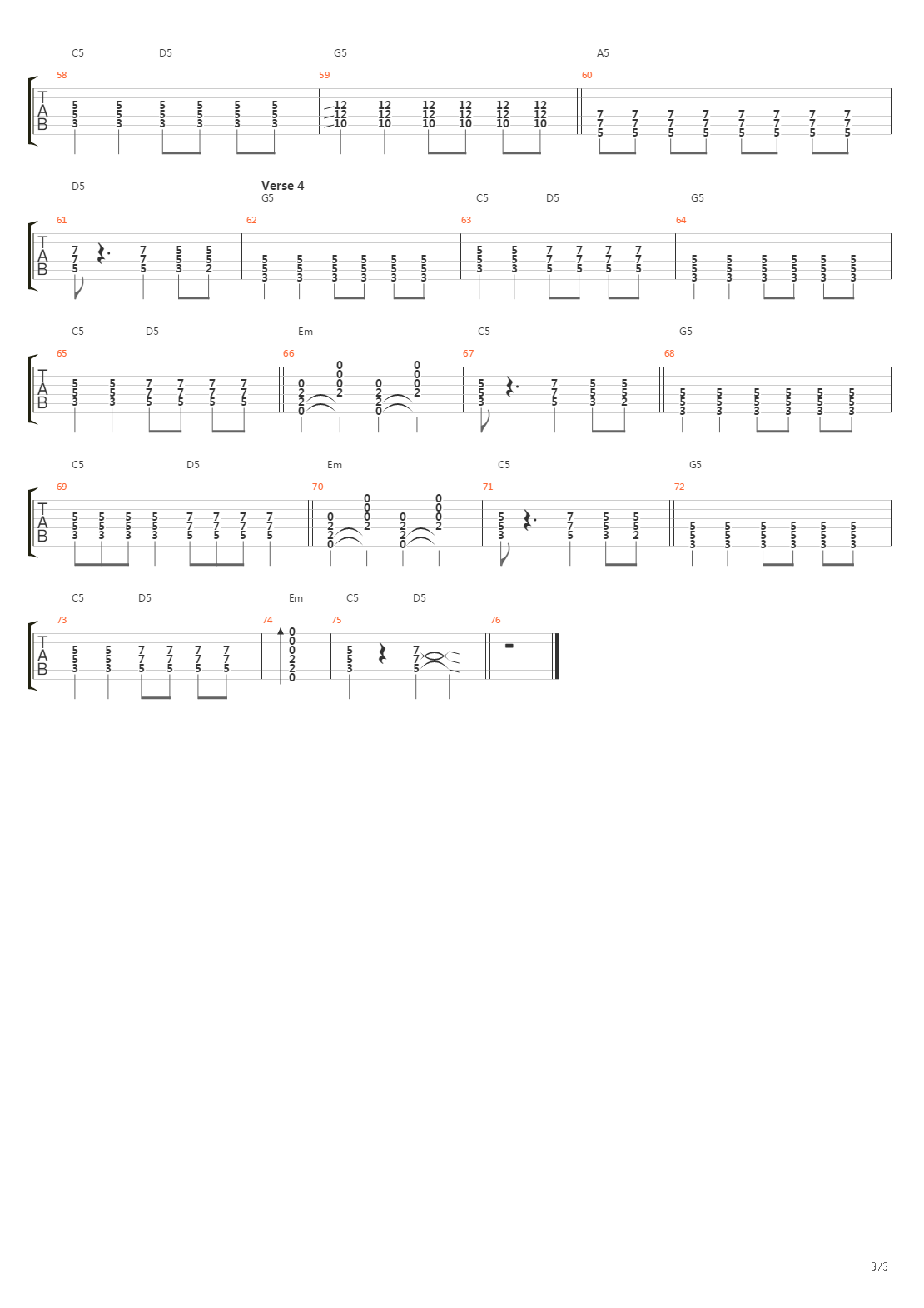 The Pedestrian吉他谱