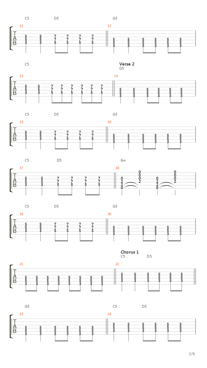 The Pedestrian吉他谱