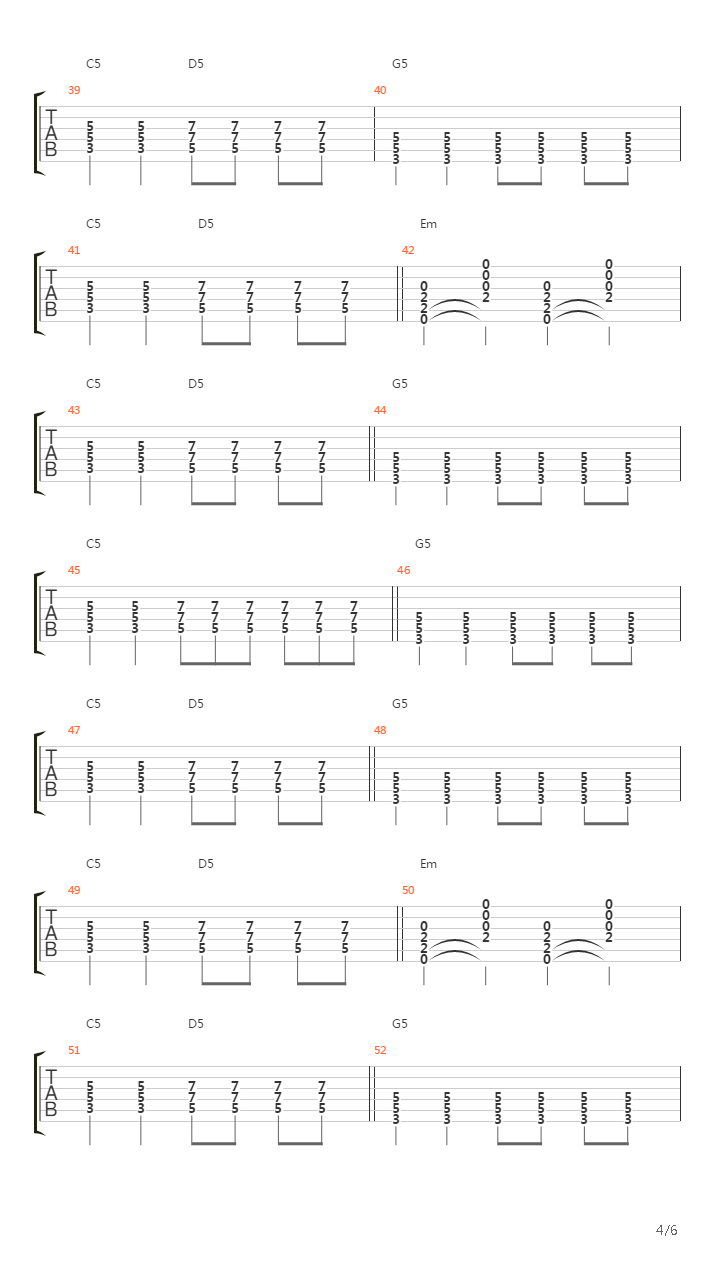 The Pedestrian吉他谱