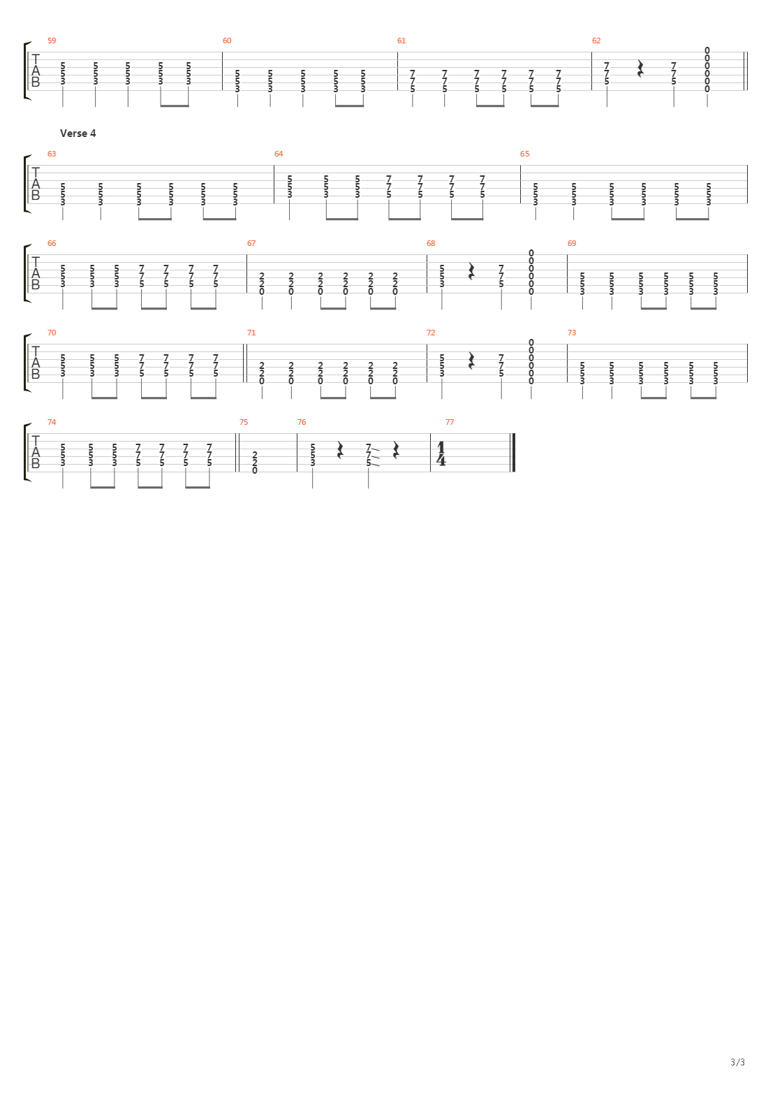 The Pedestrian吉他谱