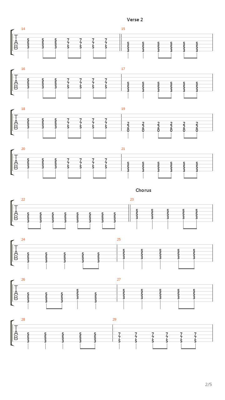 The Pedestrian吉他谱