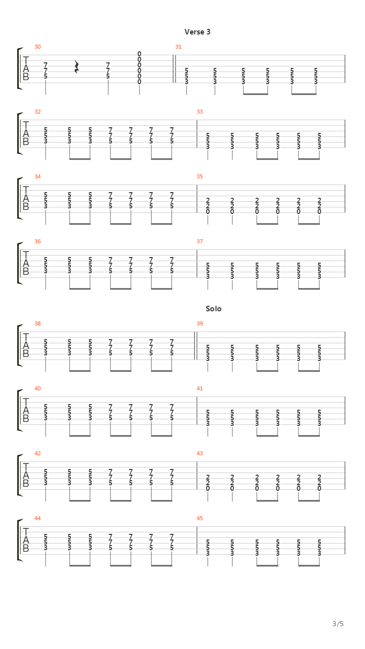 The Pedestrian吉他谱