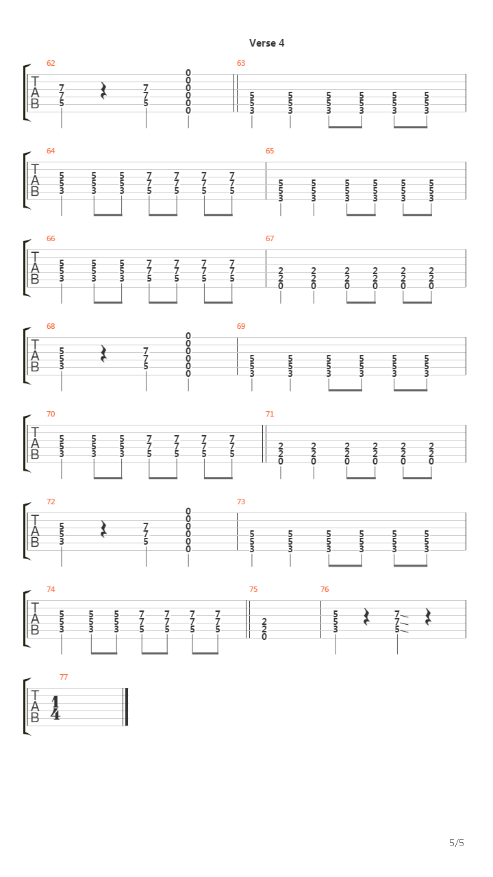 The Pedestrian吉他谱