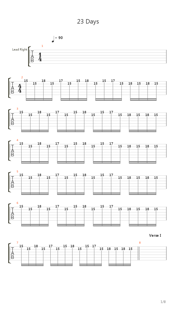 23 Days吉他谱