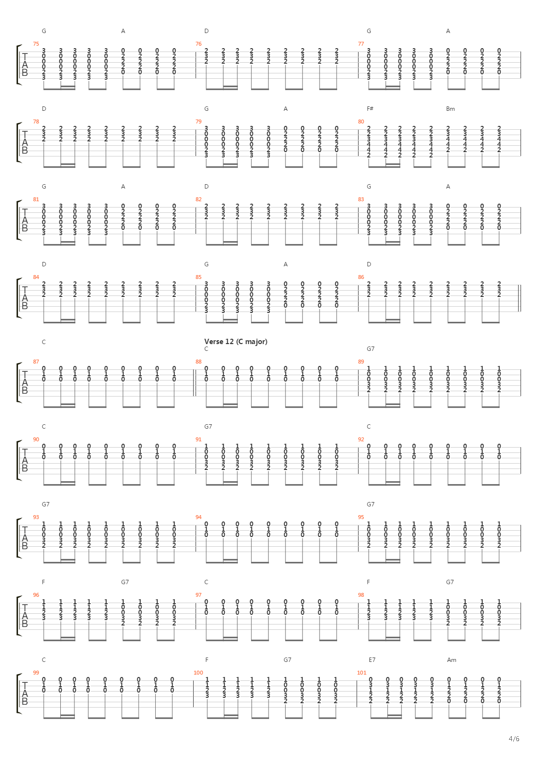 La Locomotiva吉他谱