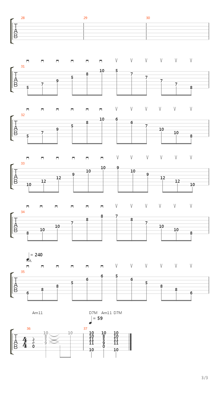 Sweeping Statement吉他谱