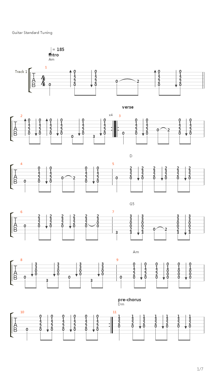 Substitute吉他谱