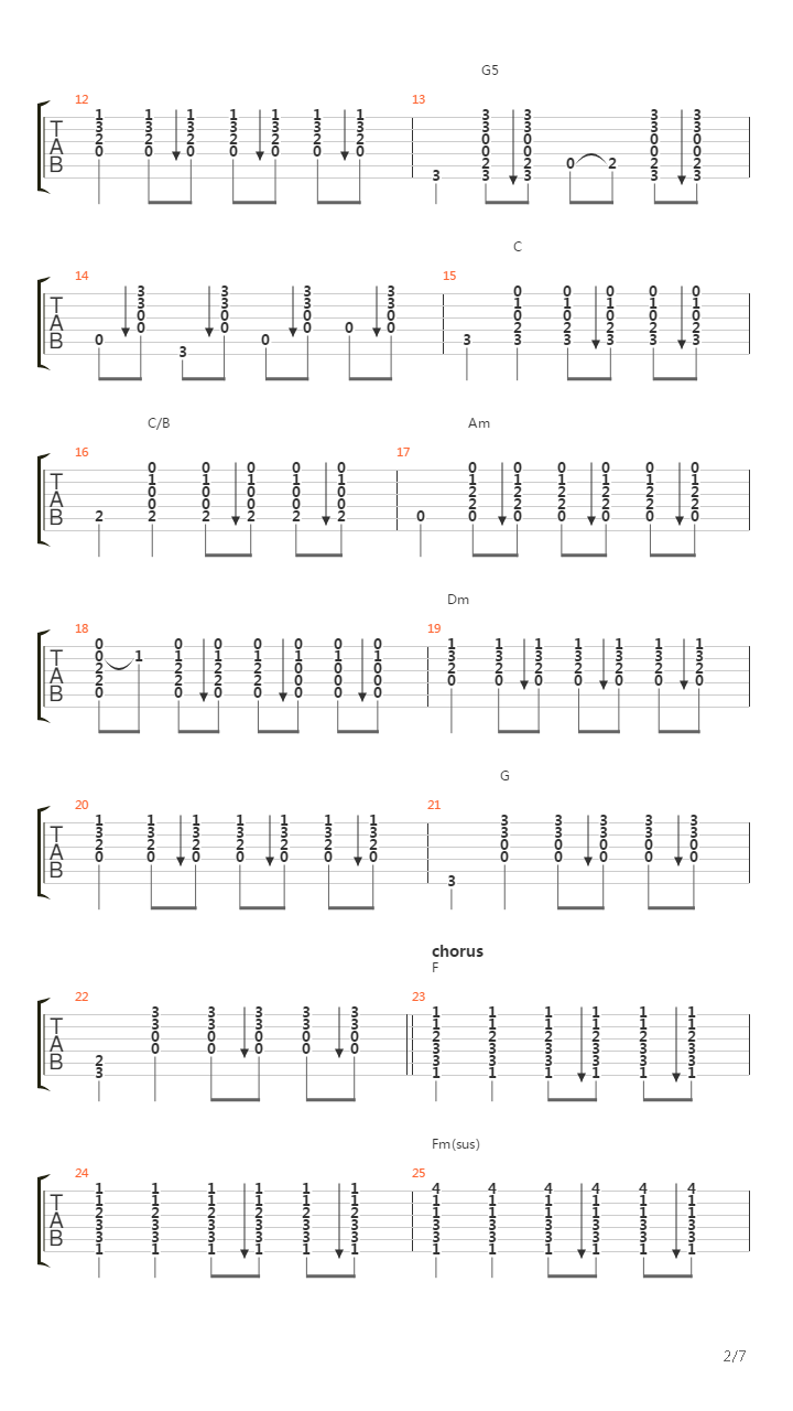 Substitute吉他谱