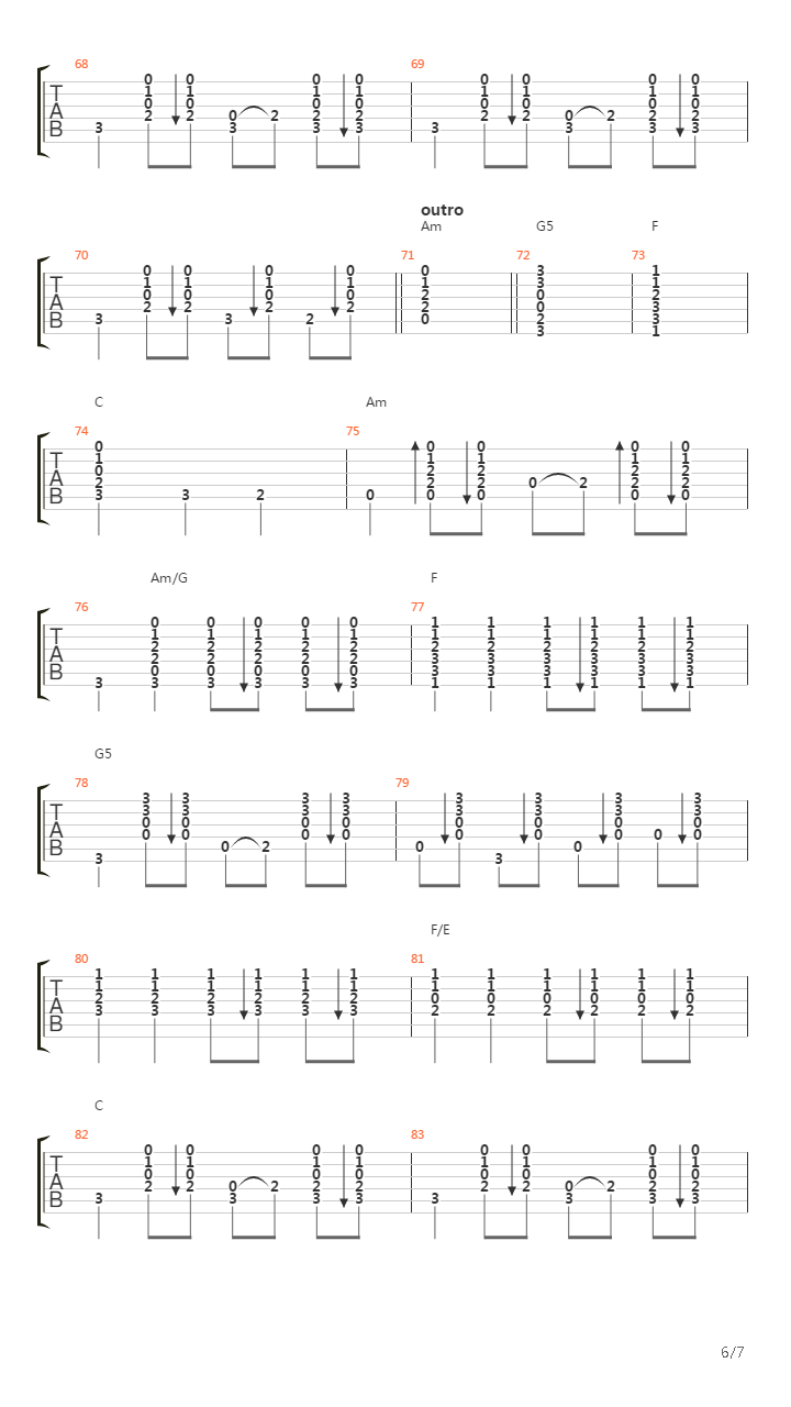 Substitute吉他谱