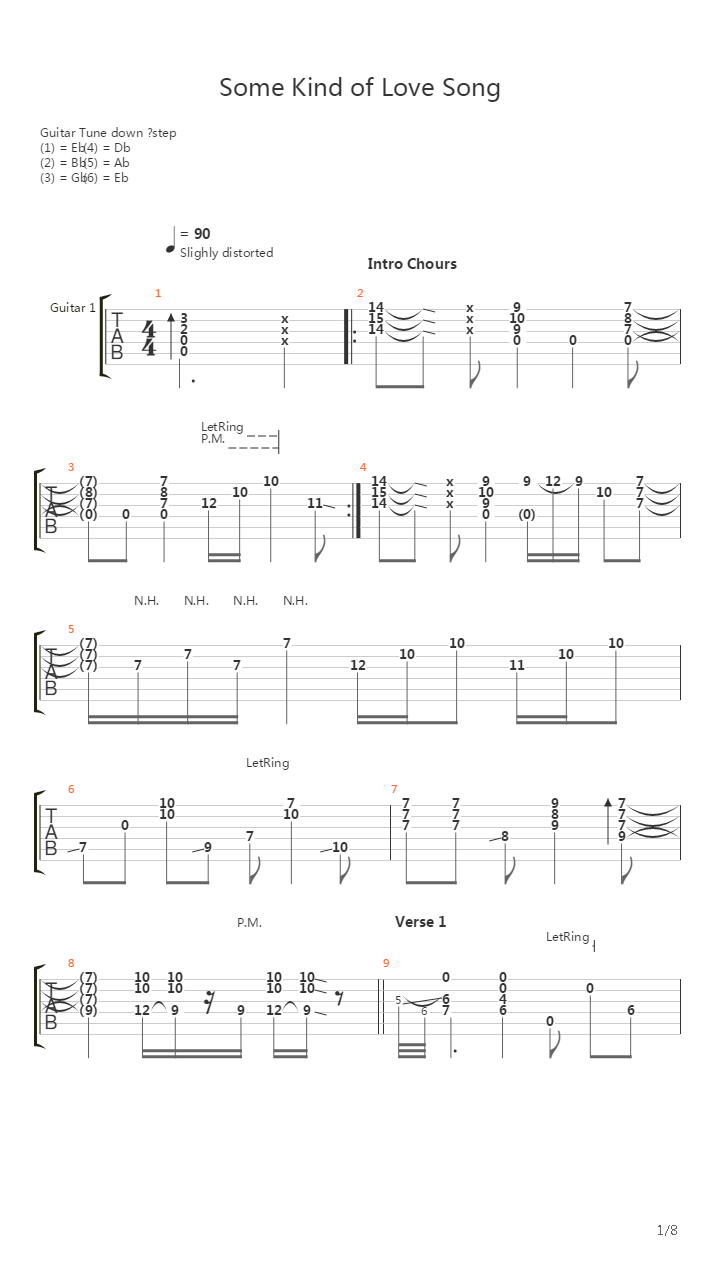 Some Kind Of Love Song吉他谱