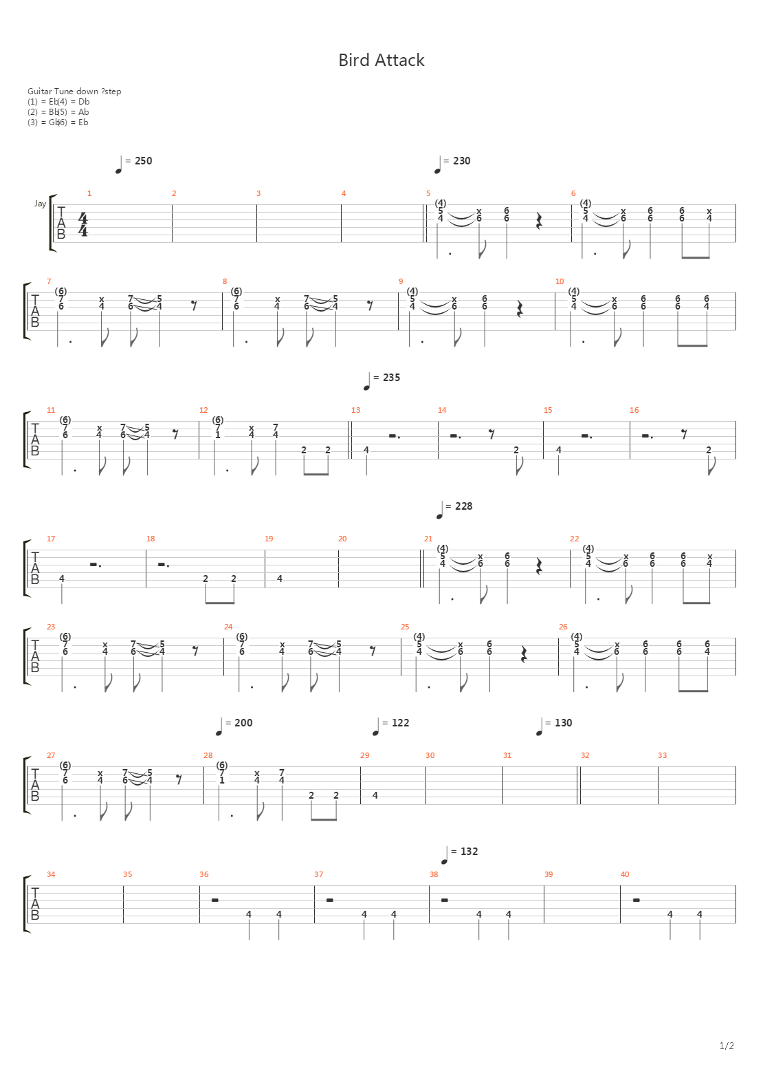 Bird Attack吉他谱