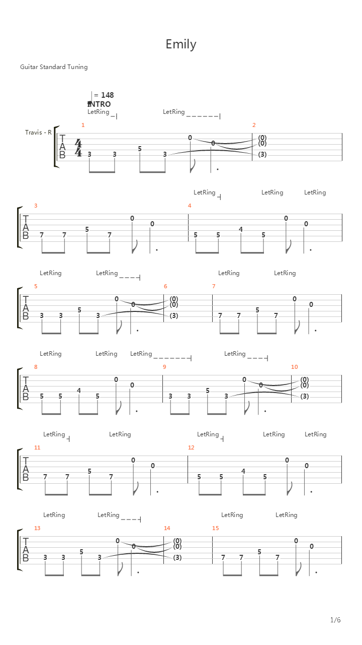 Emily吉他谱