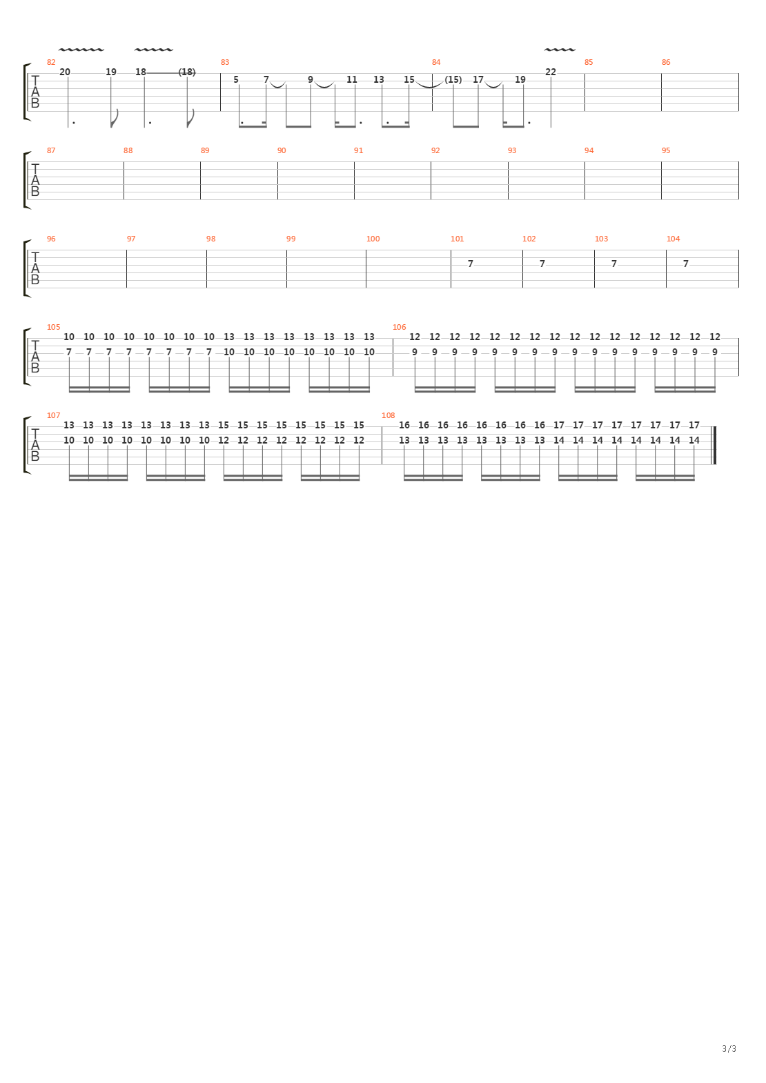 Down吉他谱