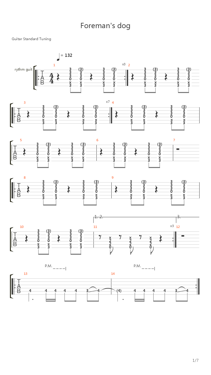 Foremans Dog吉他谱