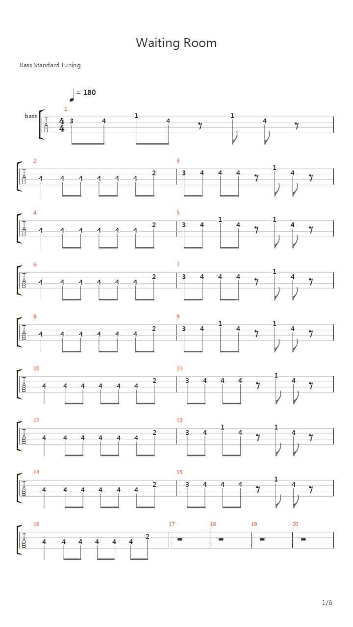 Waiting Room吉他谱