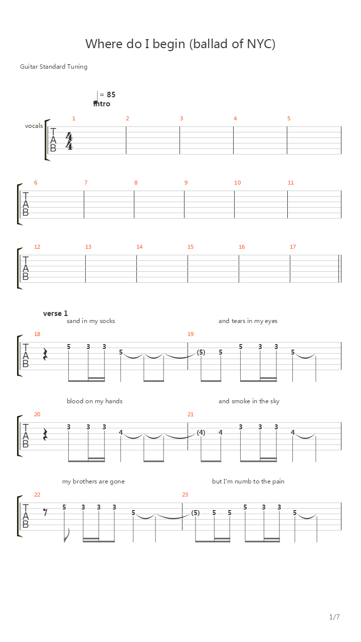 Where Do I Begin吉他谱