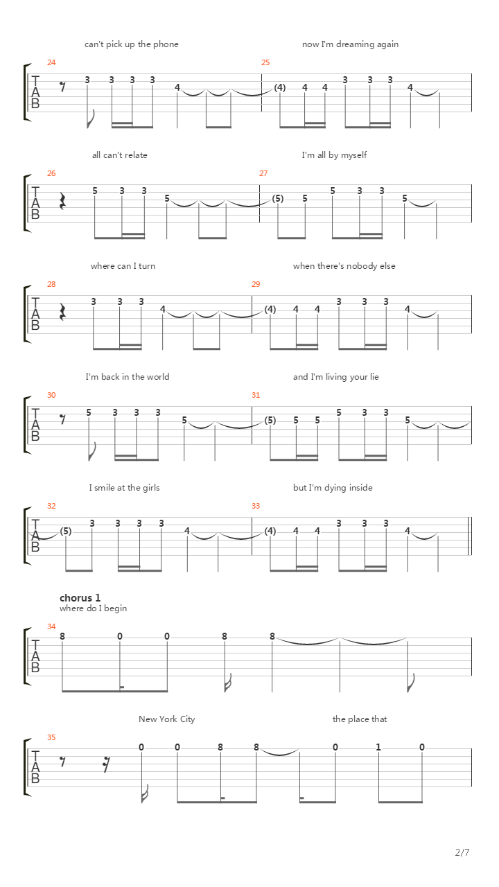 Where Do I Begin吉他谱