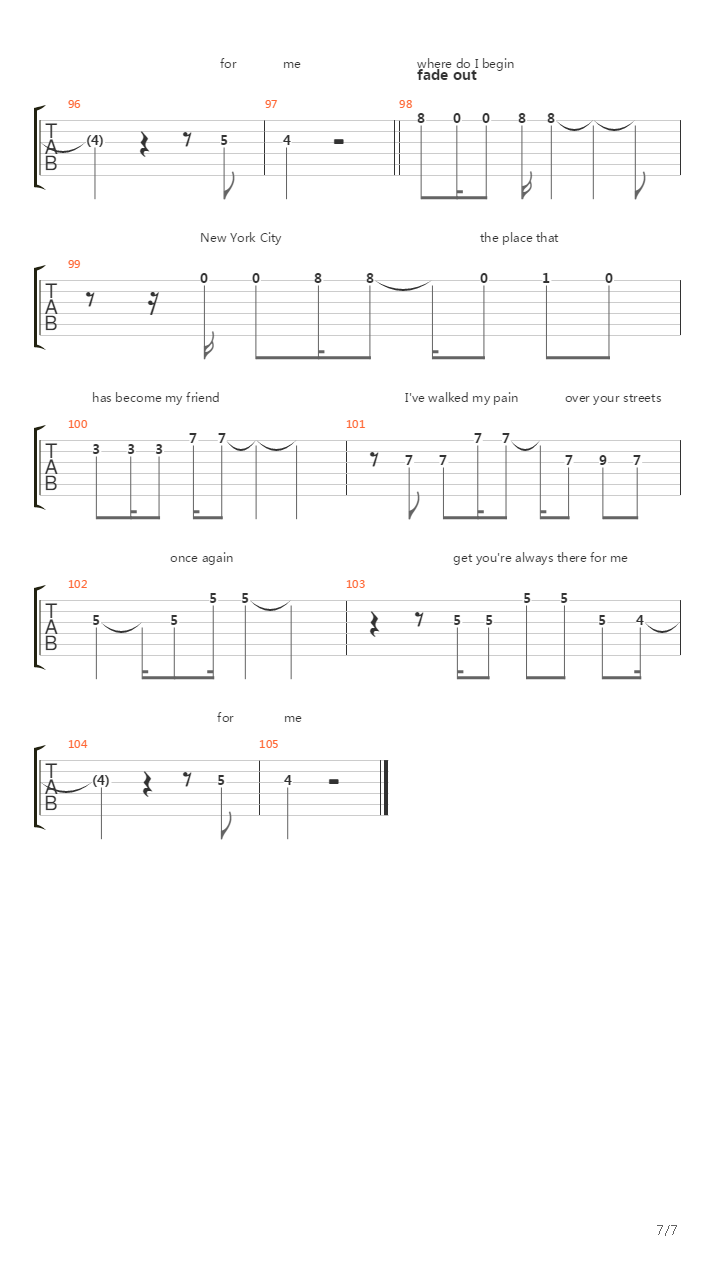 Where Do I Begin吉他谱