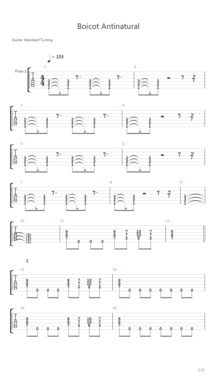 Boicot Antinatural吉他谱