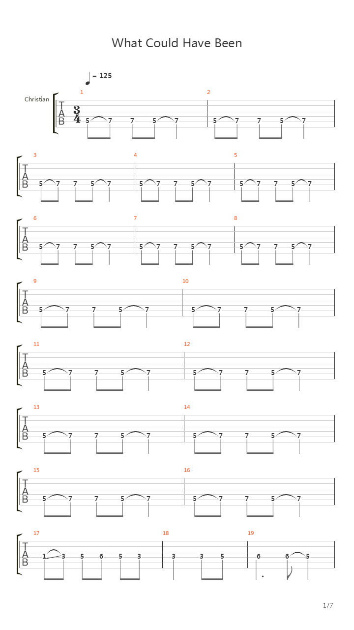 What Could Have Been吉他谱