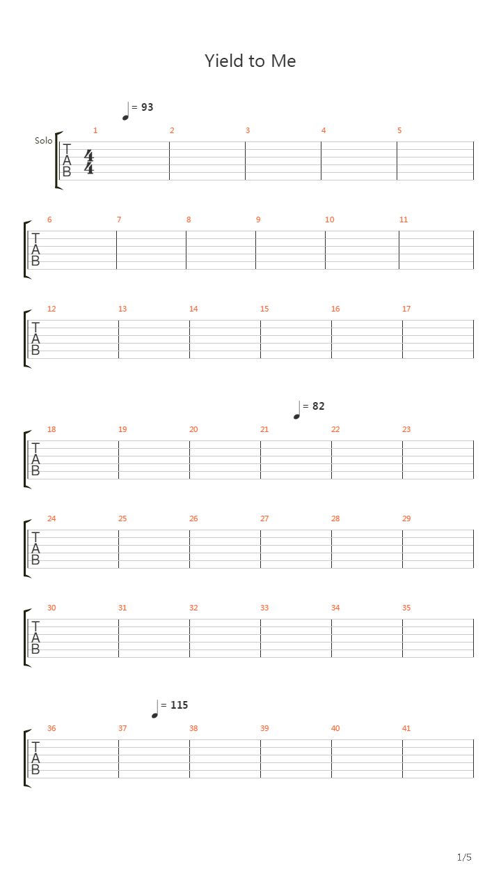 Yield To Me吉他谱