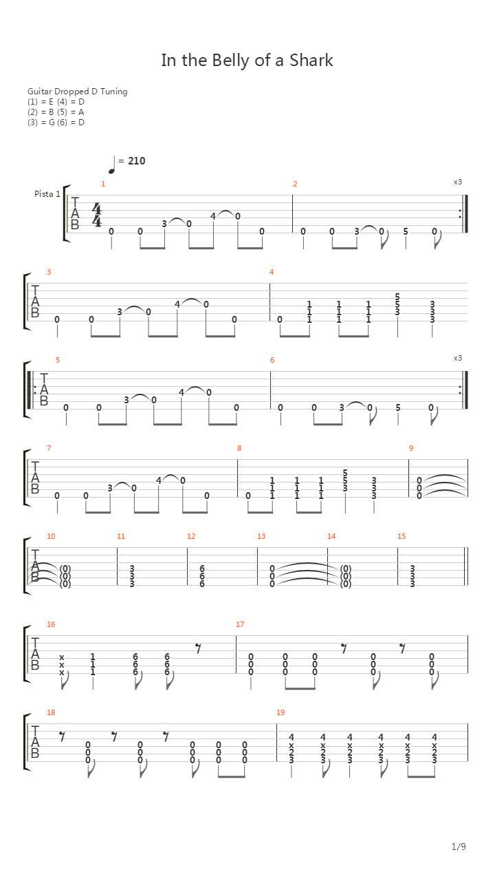 In The Belly Of A Shark吉他谱
