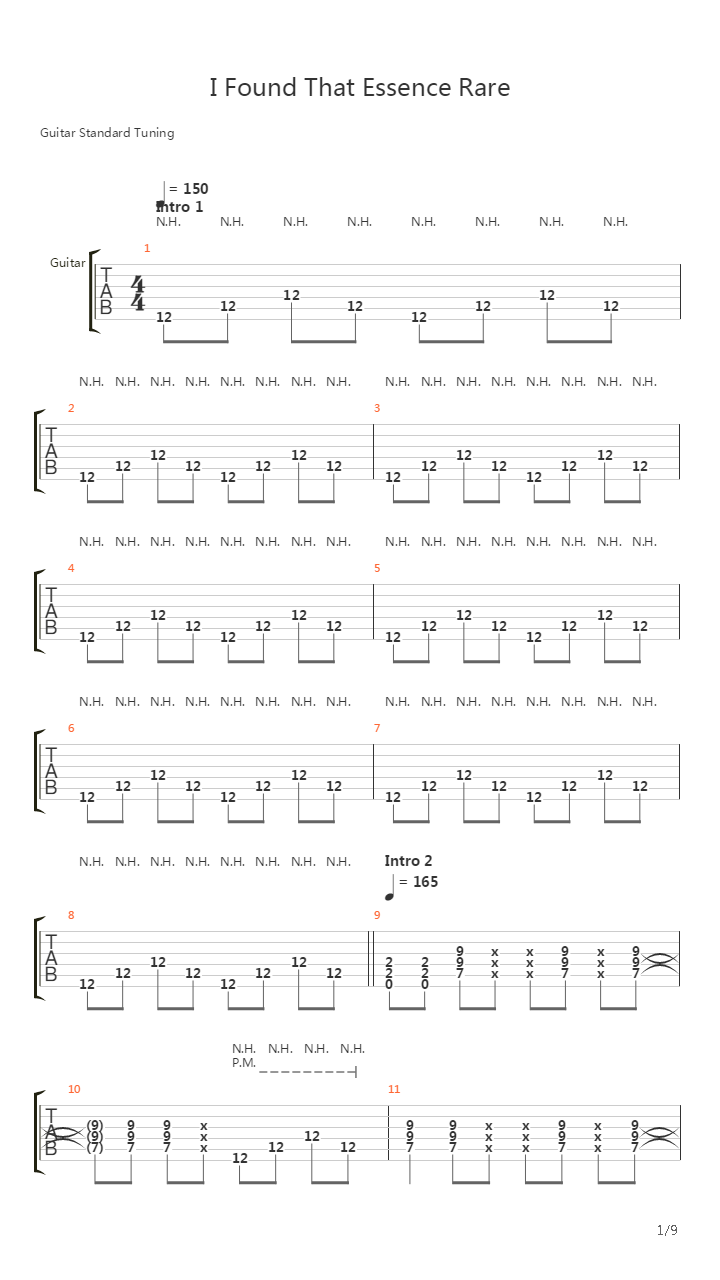 I Found That Essence Rare吉他谱