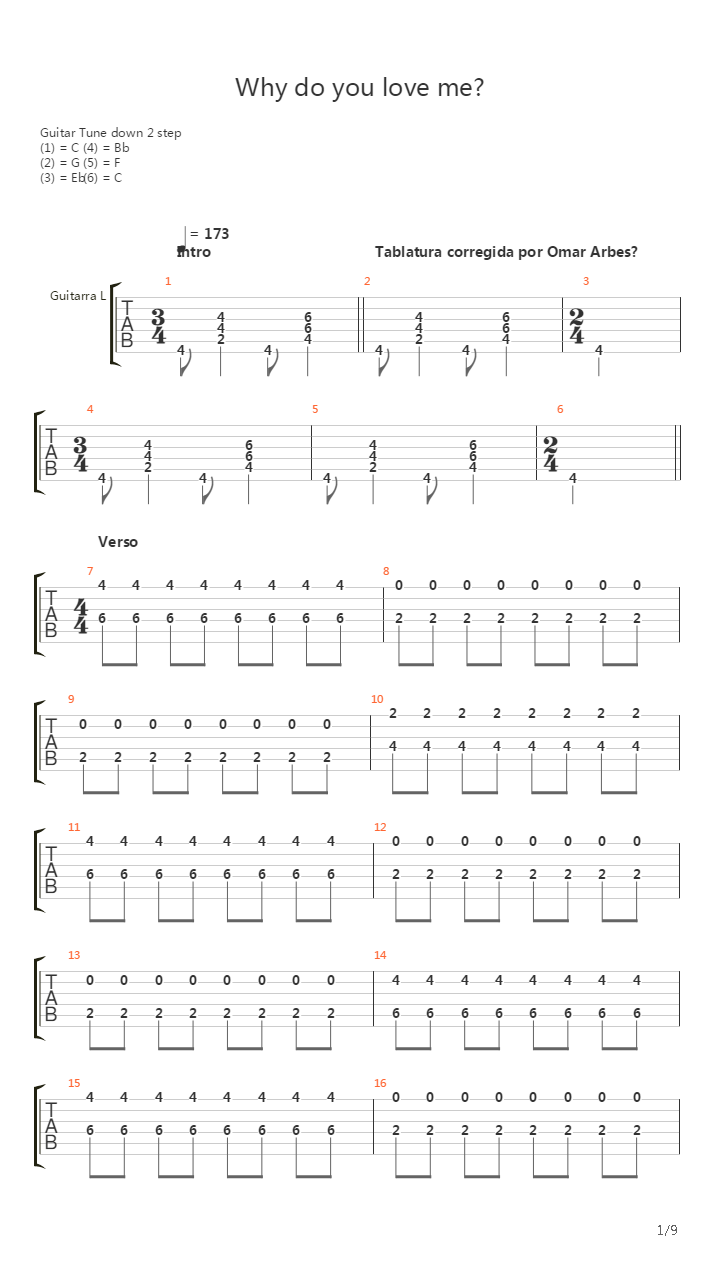 Why Do You Love Me吉他谱