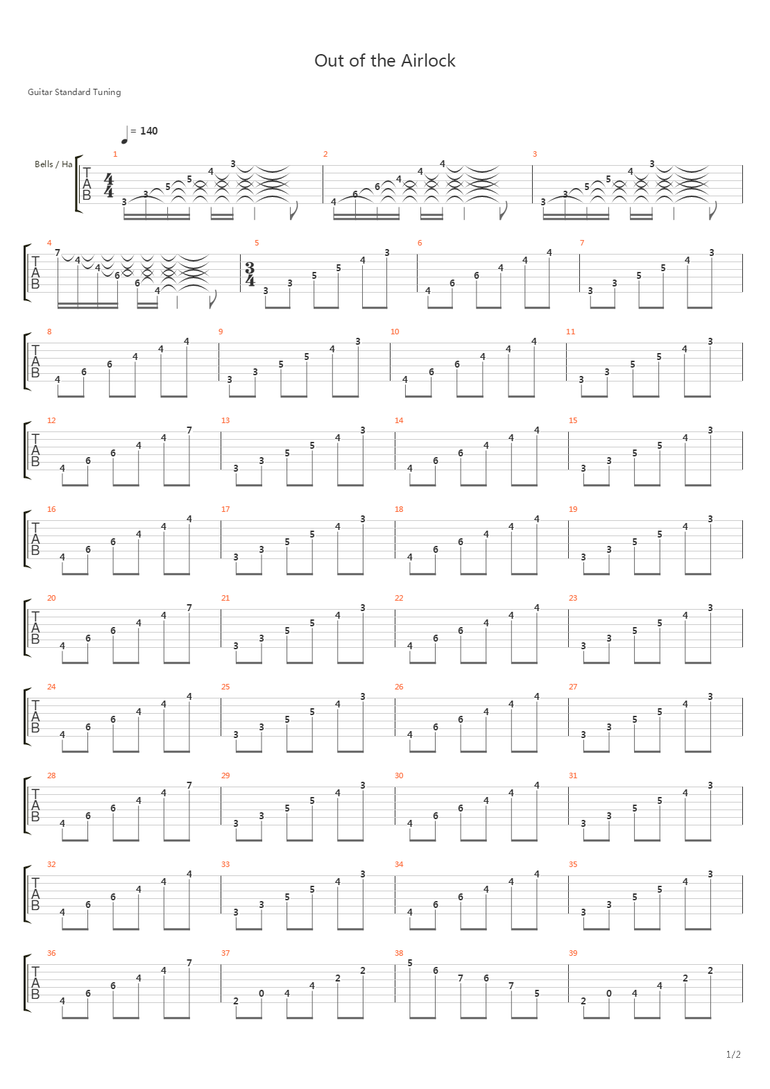 Out Of The Airlock吉他谱