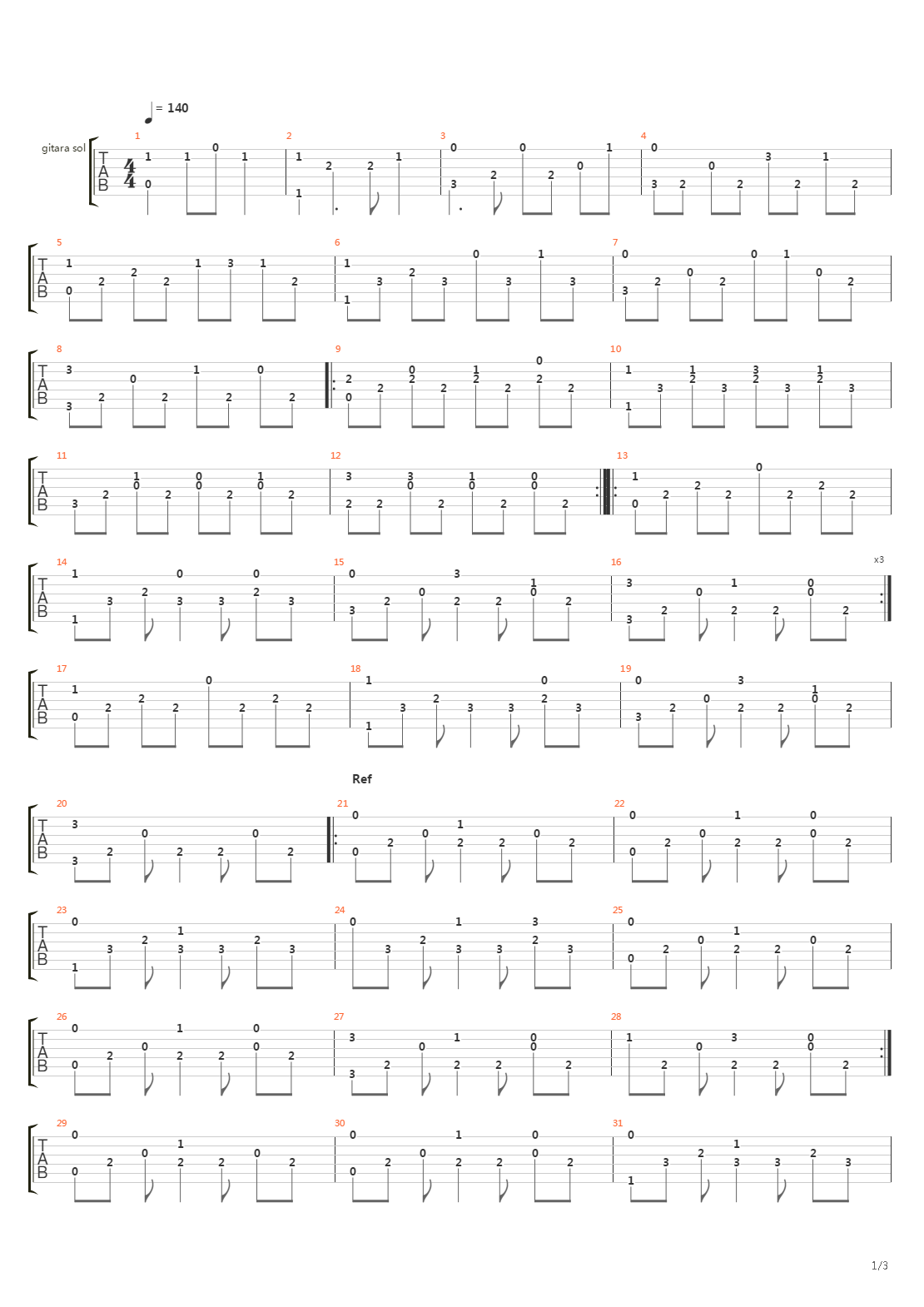 Praan吉他谱