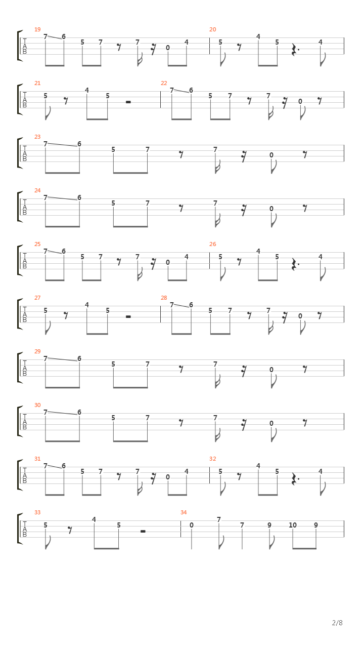 Cars吉他谱