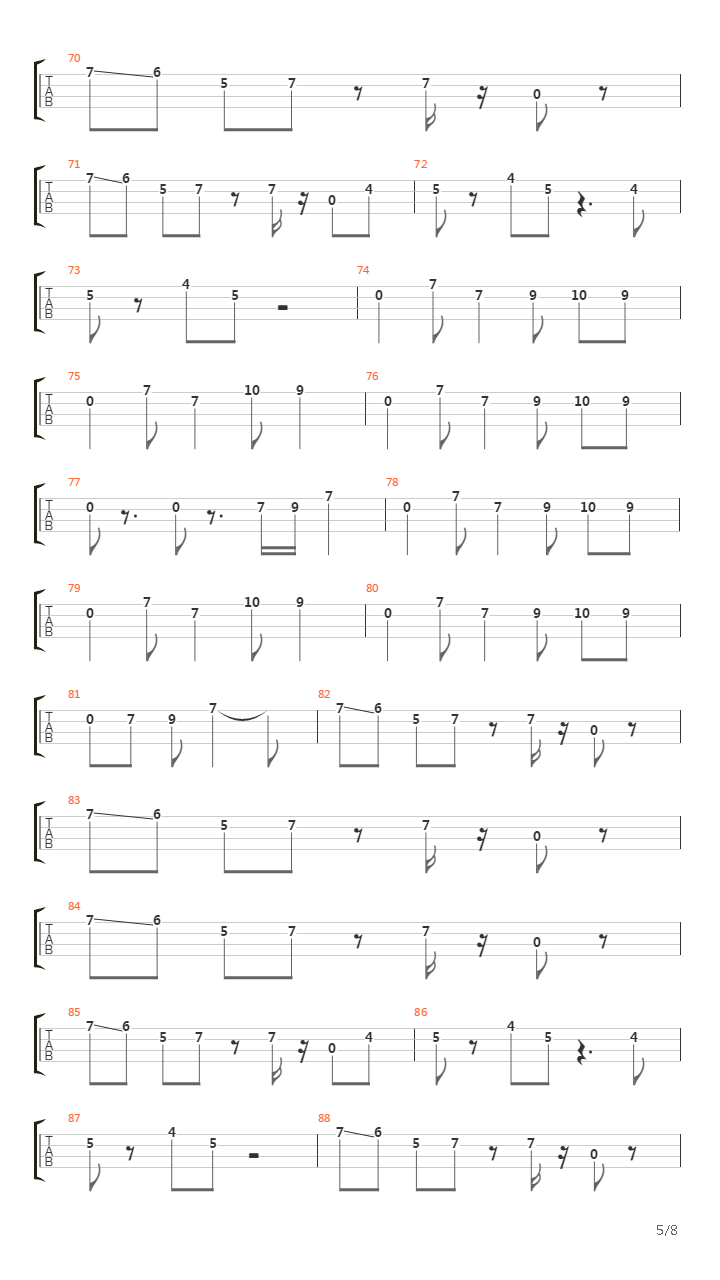 Cars吉他谱