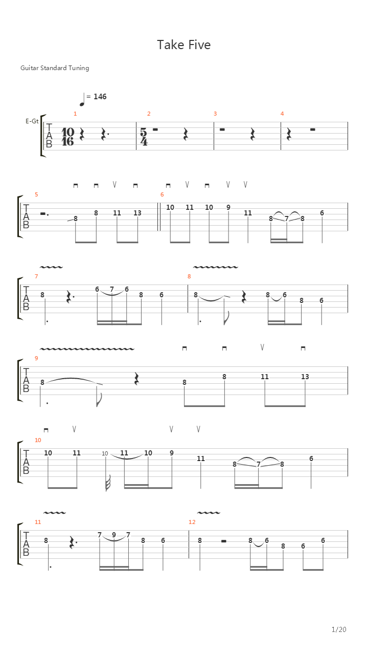 Take Five吉他谱