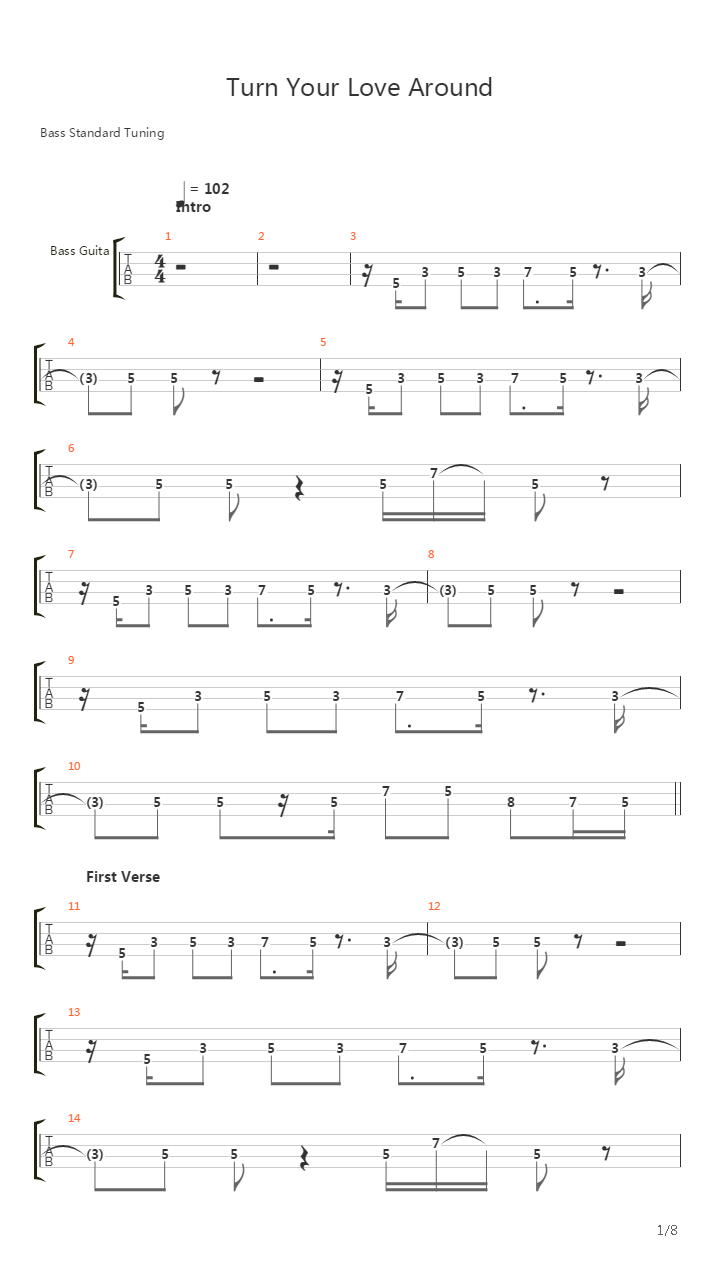 Turn Your Love Around吉他谱