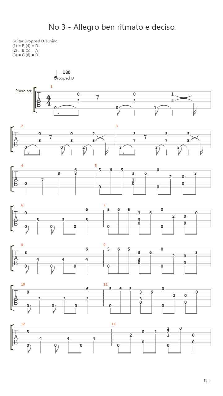 Prelude No 3 Allegro Ben Ritmato E Deciso吉他谱
